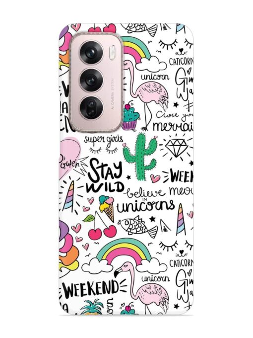 Unicorn Ice Cream Snap Case for Oppo Reno 12 Pro (5G) Zapvi