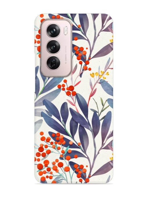 Seamless Floral Pattern Snap Case for Oppo Reno 12 Pro (5G)