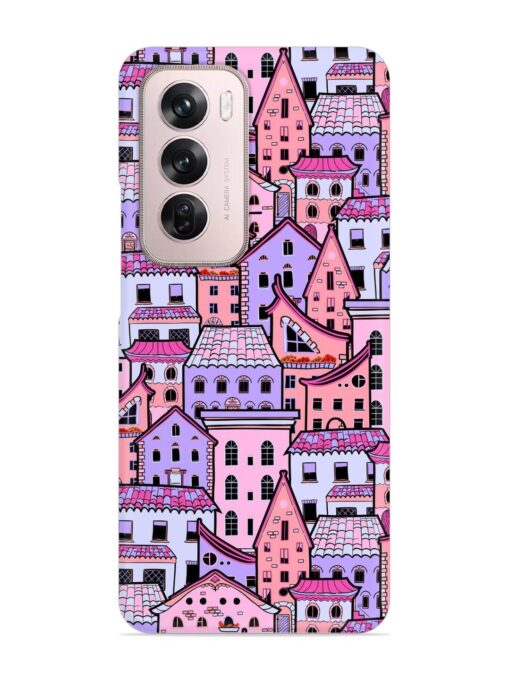 Seamless Pattern Houses Snap Case for Oppo Reno 12 Pro (5G)