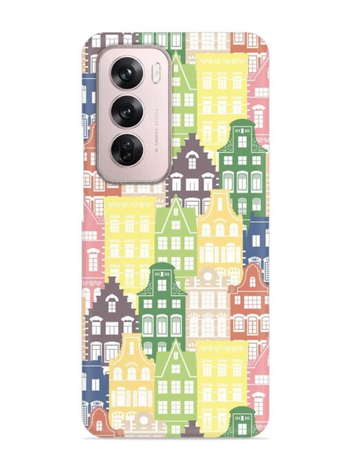 Seamless Shapes Pattern Snap Case for Oppo Reno 12 Pro (5G)