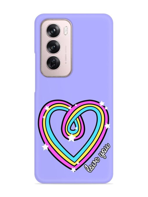 Colorful Rainbow Heart Snap Case for Oppo Reno 12 Pro (5G) Zapvi