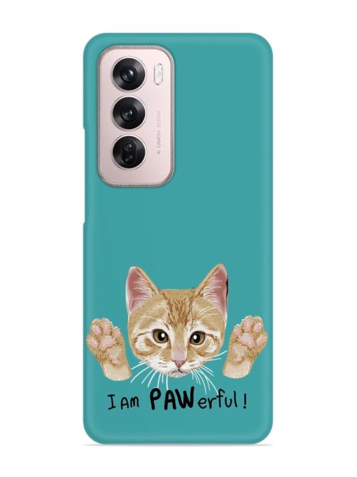 Typography Slogan Cat Snap Case for Oppo Reno 12 Pro (5G) Zapvi