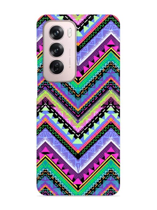 Tribal Aztec Print Snap Case for Oppo Reno 12 Pro (5G) Zapvi