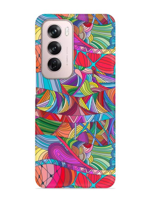 Seamless Patterns Hand Drawn Snap Case for Oppo Reno 12 Pro (5G) Zapvi