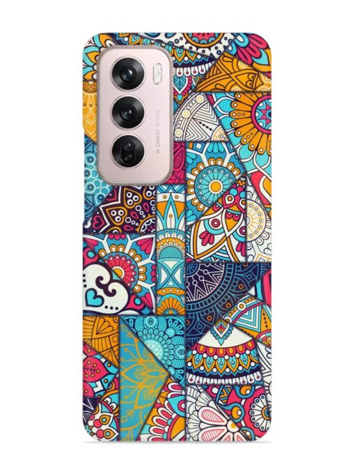 Patchwork Pattern Vintage Snap Case for Oppo Reno 12 Pro (5G) Zapvi