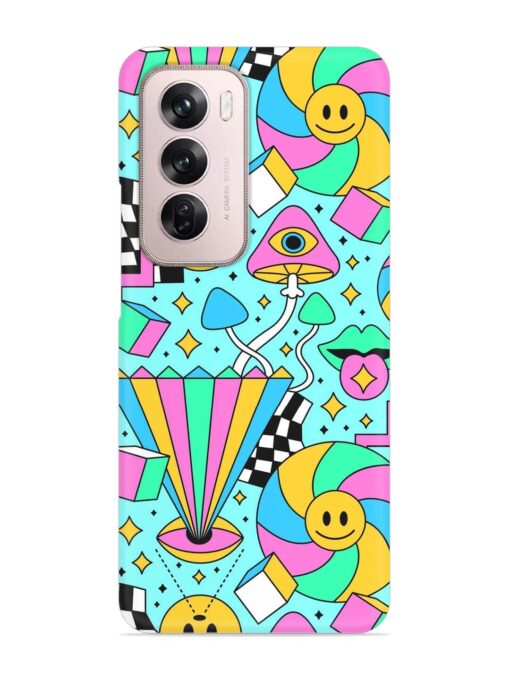 Trippy Rainbow 60S Snap Case for Oppo Reno 12 Pro (5G) Zapvi