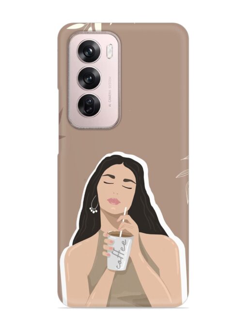 Girl With Coffee Snap Case for Oppo Reno 12 Pro (5G) Zapvi