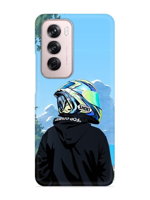 Rider With Helmet Snap Case for Oppo Reno 12 Pro (5G) Zapvi