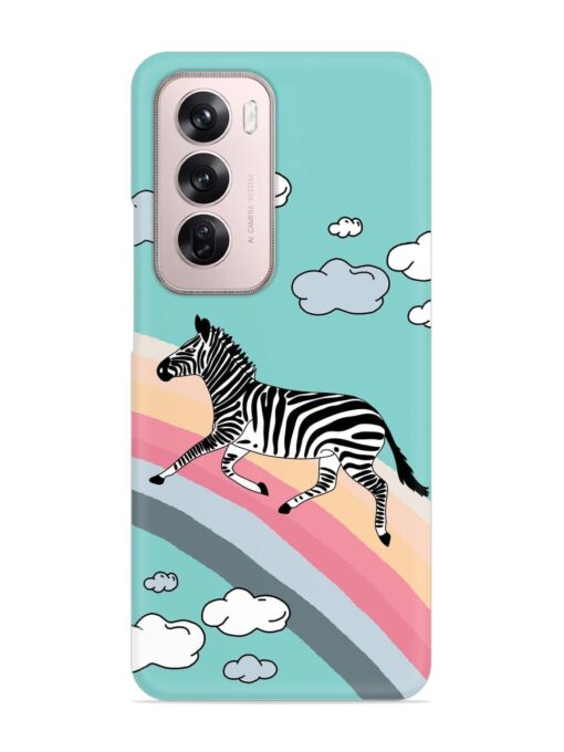 Running Zebra Snap Case for Oppo Reno 12 Pro (5G) Zapvi