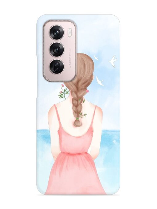 Watercolor Girl Vector Snap Case for Oppo Reno 12 Pro (5G)