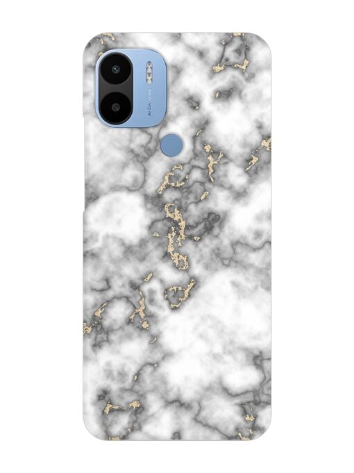 Gray And Gold Marble Snap Case for Poco C51 Zapvi