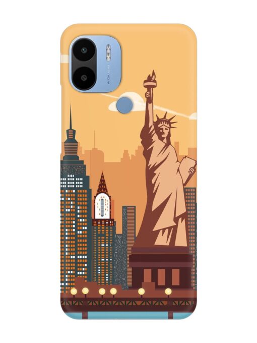 New York Statue Of Liberty Architectural Scenery Snap Case for Poco C51 Zapvi