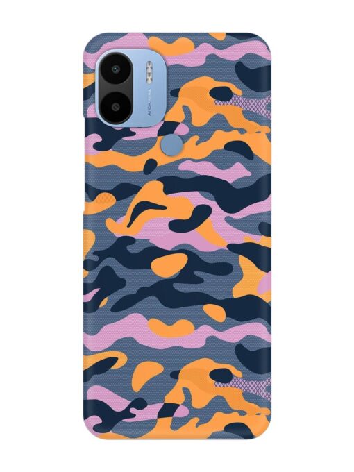 Camouflage Army Military English Orange Art Snap Case for Poco C51 Zapvi