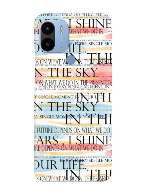 Seamless Slogans Pattern Snap Case for Poco C51