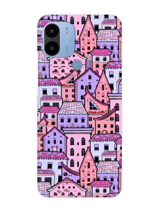 Seamless Pattern Houses Snap Case for Poco C51