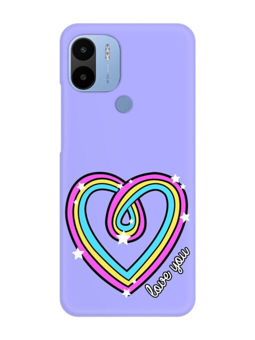 Colorful Rainbow Heart Snap Case for Poco C51 Zapvi