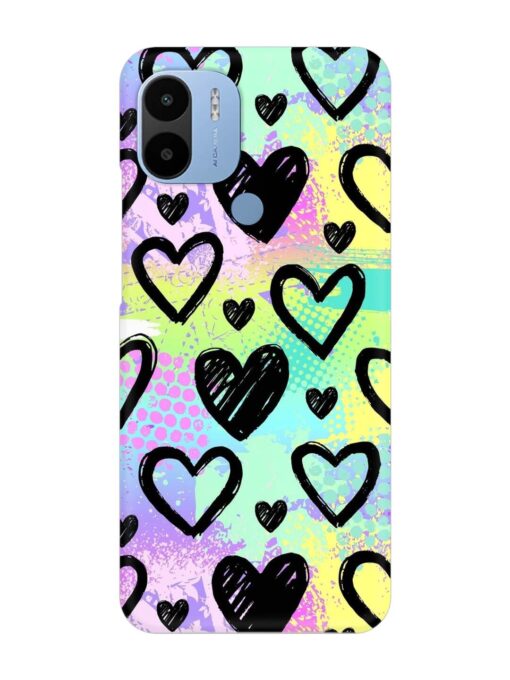 Bright Pattern Hearts Snap Case for Poco C51