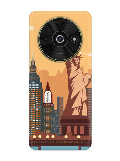 New York Statue Of Liberty Architectural Scenery Snap Case for Poco C61