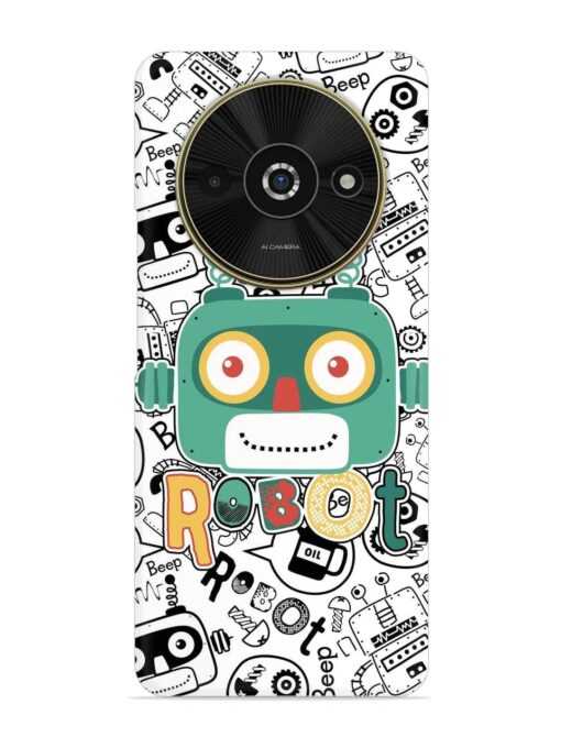 Robot Modern Seamless Pattern Snap Case for Poco C61