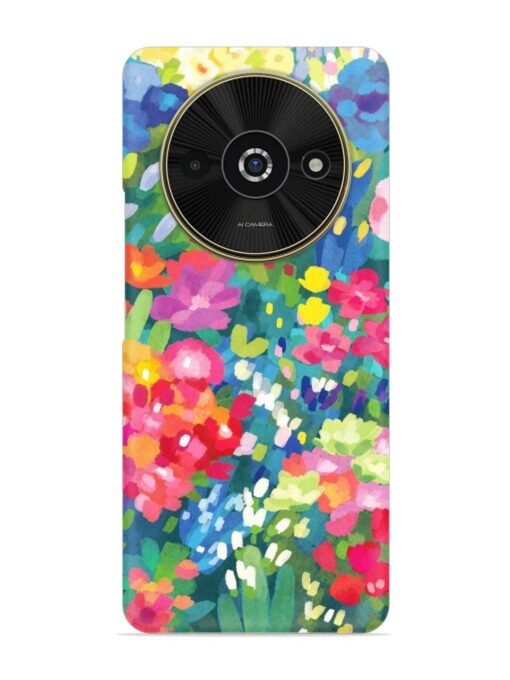 Watercolor Flower Art Snap Case for Poco C61 Zapvi