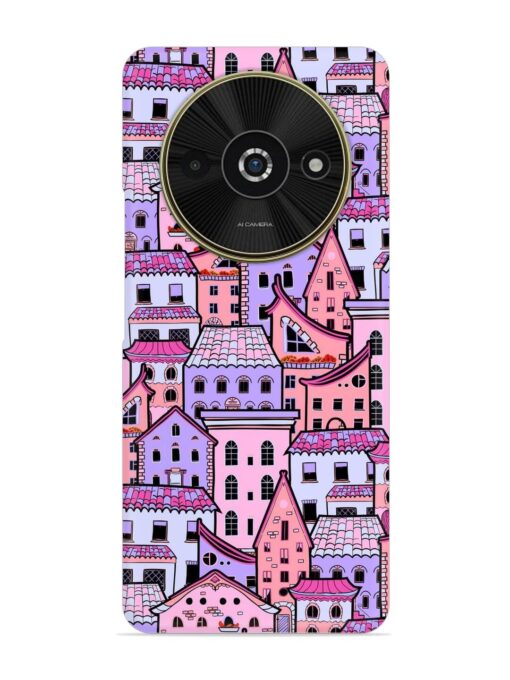 Seamless Pattern Houses Snap Case for Poco C61