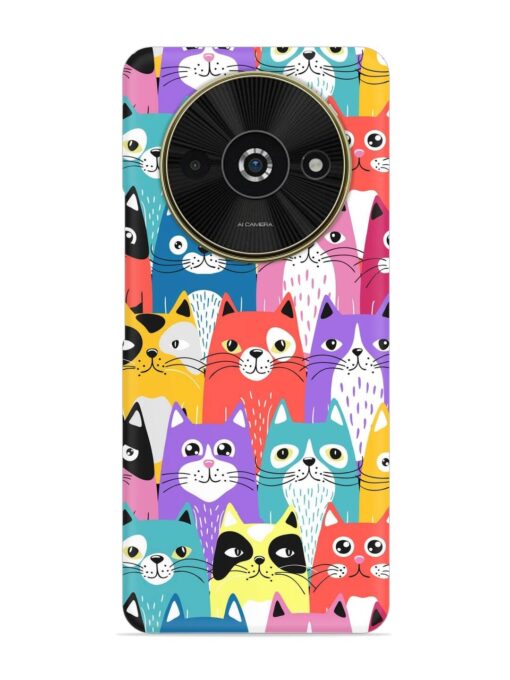 Funny Cartoon Cats Snap Case for Poco C61