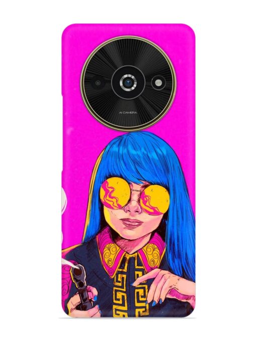 Aesthetic Anime Girl Snap Case for Poco C61