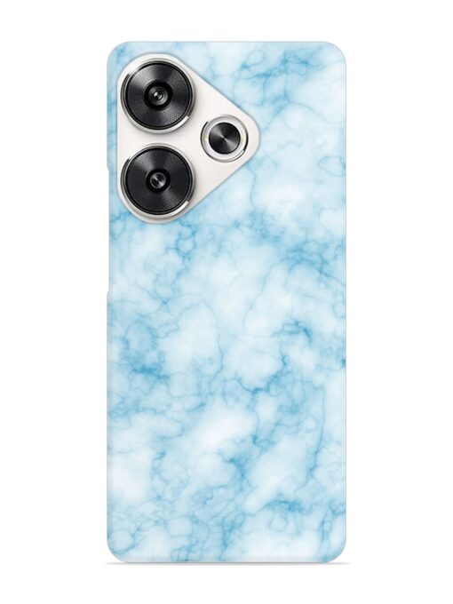 Blue White Natural Marble Snap Case for Poco F6 (5G) Zapvi