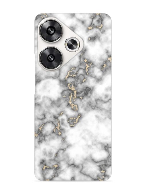 Gray And Gold Marble Snap Case for Poco F6 (5G) Zapvi