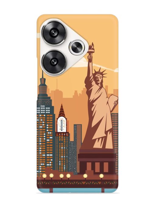 New York Statue Of Liberty Architectural Scenery Snap Case for Poco F6 (5G)