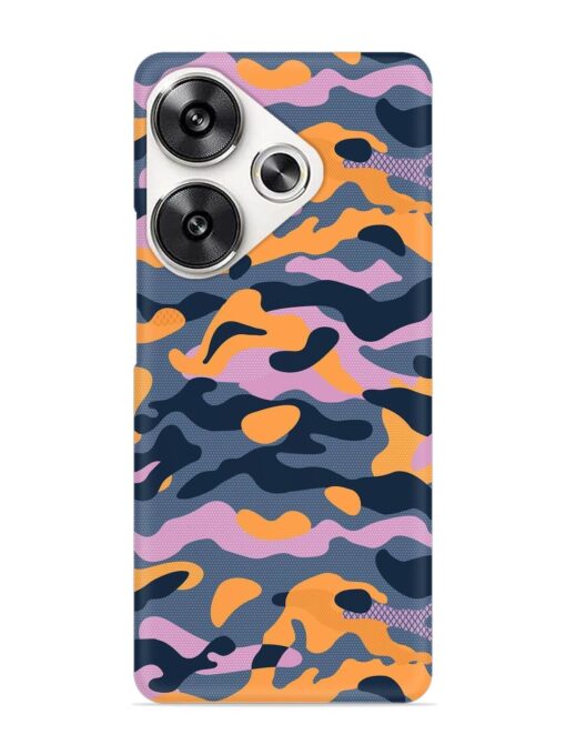 Camouflage Army Military English Orange Art Snap Case for Poco F6 (5G) Zapvi