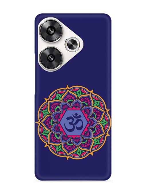 Om Mandala Art Blue Snap Case for Poco F6 (5G) Zapvi