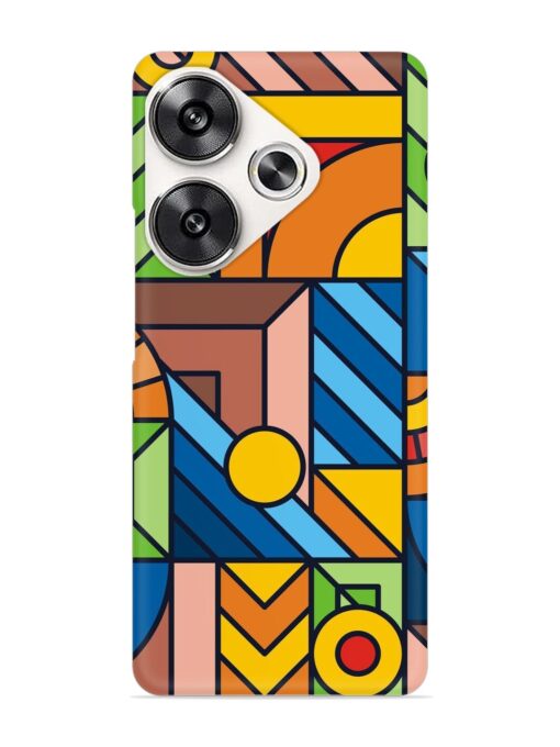 Colorful Geometric Snap Case for Poco F6 (5G) Zapvi