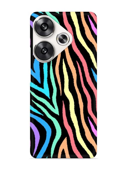 Colorful Abstract Zebra Snap Case for Poco F6 (5G)