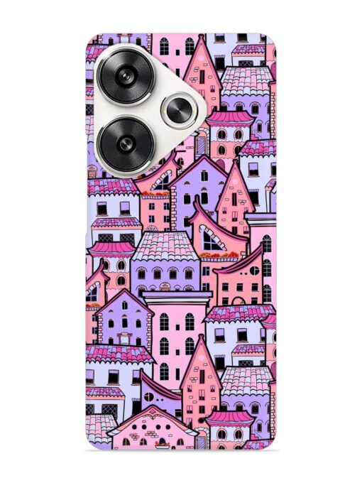 Seamless Pattern Houses Snap Case for Poco F6 (5G) Zapvi