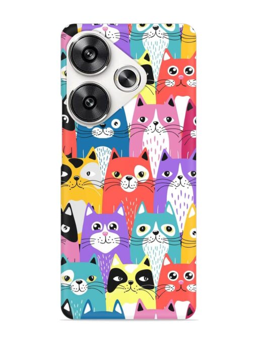 Funny Cartoon Cats Snap Case for Poco F6 (5G) Zapvi