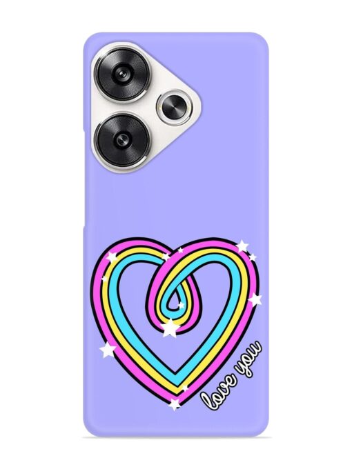 Colorful Rainbow Heart Snap Case for Poco F6 (5G)