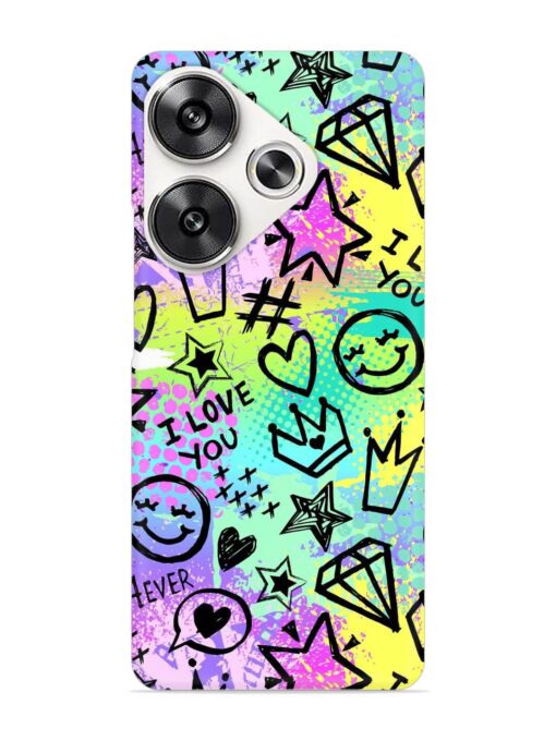 Bright Seamless Pattern Snap Case for Poco F6 (5G) Zapvi