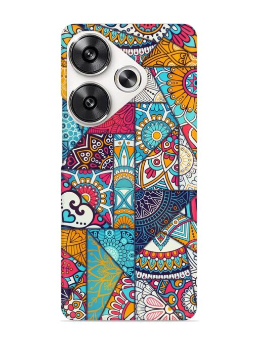 Patchwork Pattern Vintage Snap Case for Poco F6 (5G)