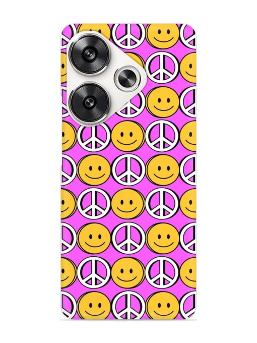 Smiley Face Peace Snap Case for Poco F6 (5G)