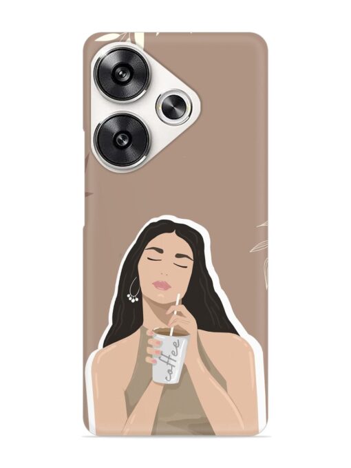 Girl With Coffee Snap Case for Poco F6 (5G)