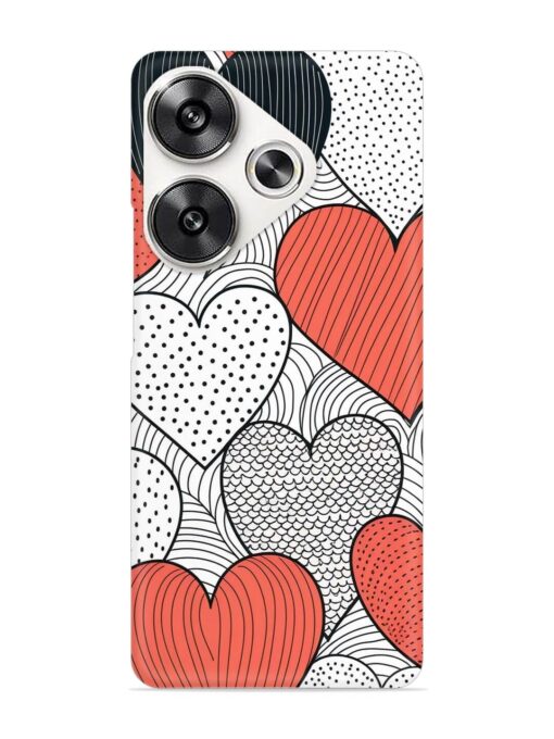 Girly Heart Seamless Snap Case for Poco F6 (5G) Zapvi