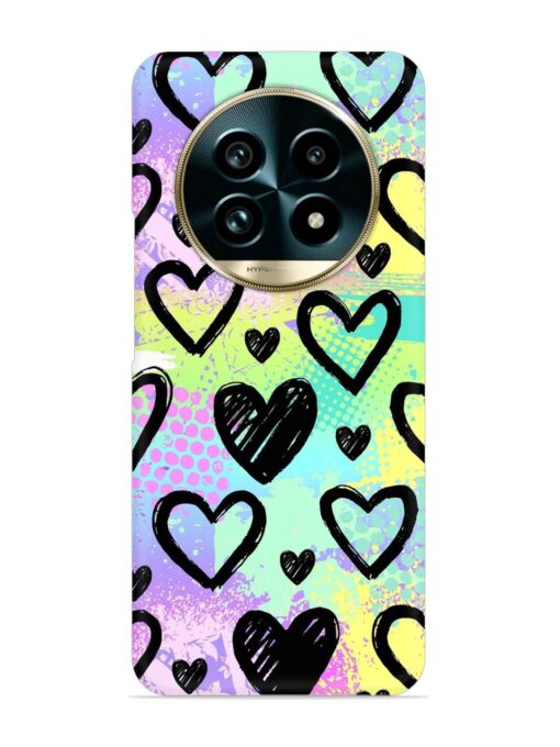 Bright Pattern Hearts Snap Case for Realme 13 Pro (5G)