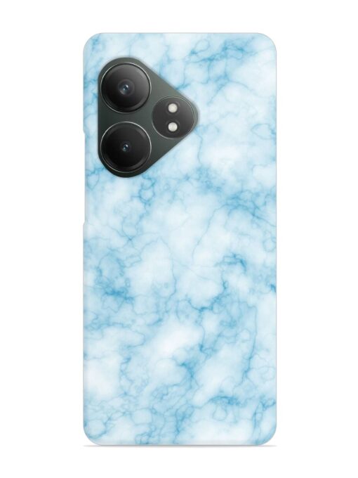 Blue White Natural Marble Snap Case for Realme Gt 6T (5G)