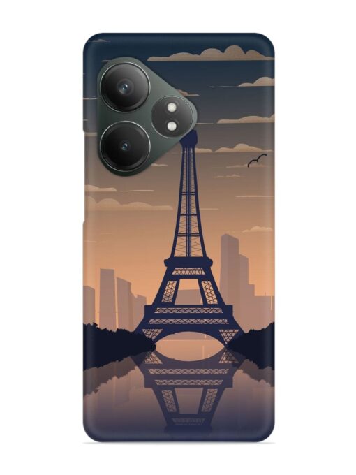 France Paris Eiffel Tower Gradient Snap Case for Realme Gt 6T (5G) Zapvi