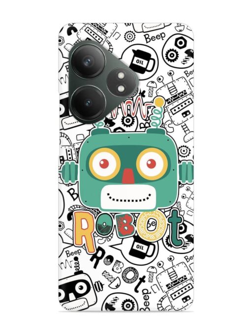 Robot Modern Seamless Pattern Snap Case for Realme Gt 6T (5G) Zapvi