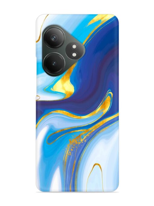 Watercolor Background With Golden Foil Snap Case for Realme Gt 6T (5G) Zapvi