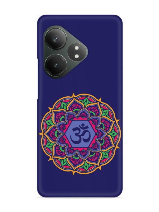 Om Mandala Art Blue Snap Case for Realme Gt 6T (5G) Zapvi