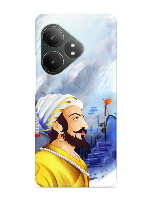 Shivaji Maharaj Color Paint Art Snap Case for Realme Gt 6T (5G) Zapvi