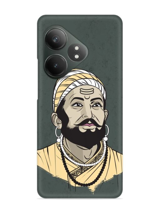 Shivaji Maharaj Vector Art Snap Case for Realme Gt 6T (5G) Zapvi